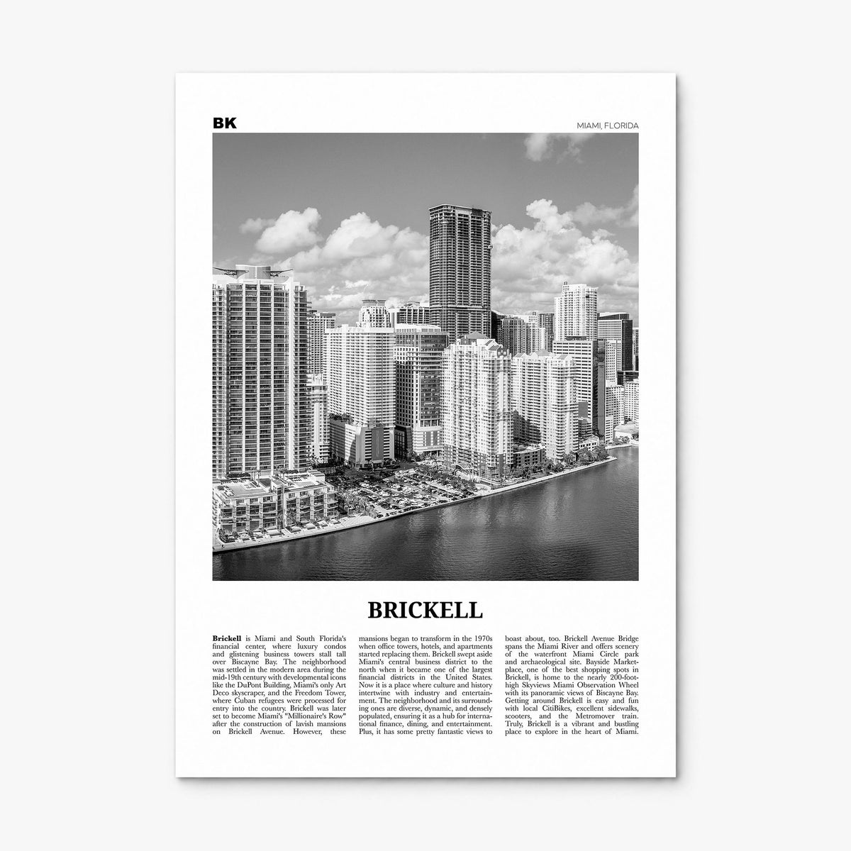 Brickell Newspaper Poster, print only (unframed)