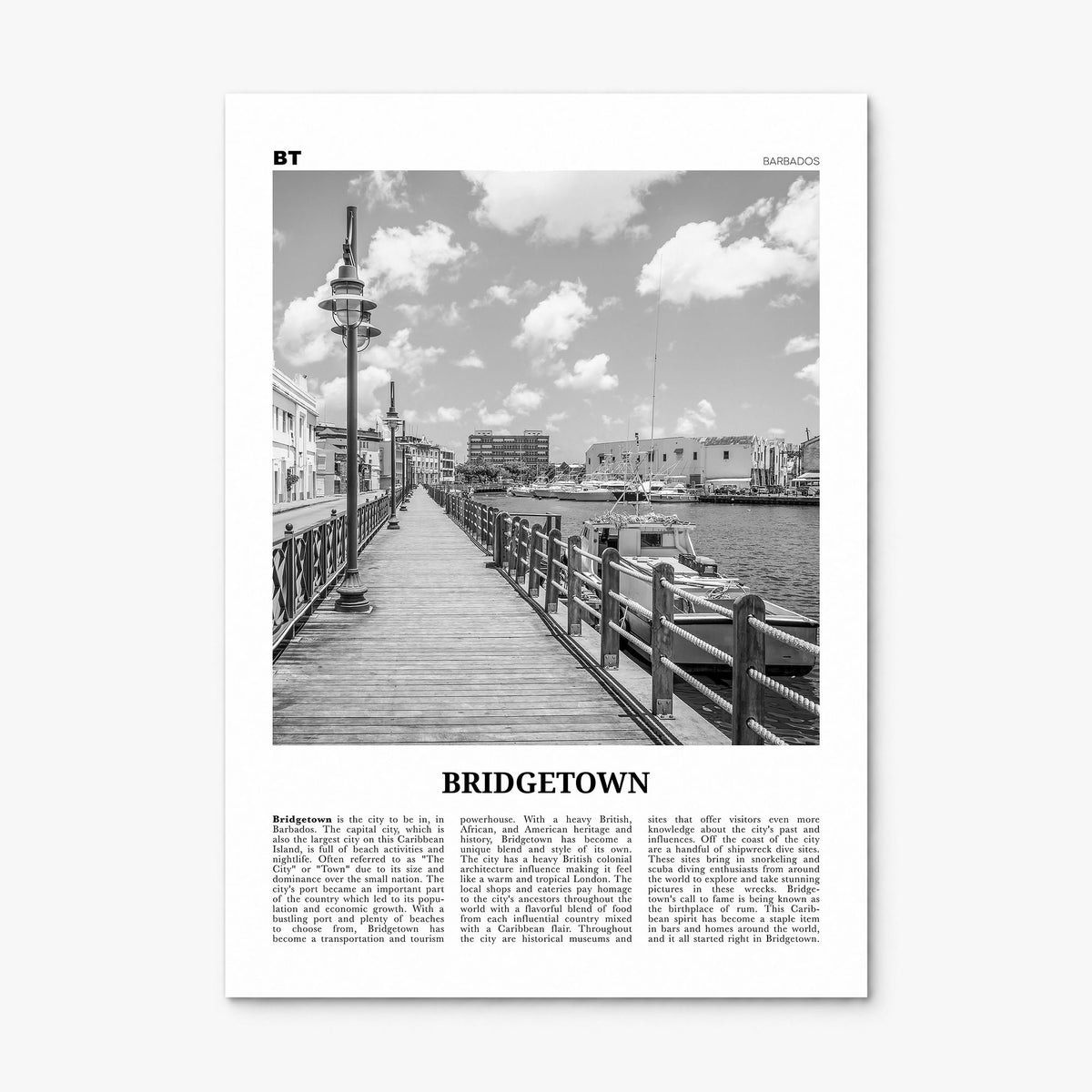 Bridgetown Newspaper Poster, print only (unframed)