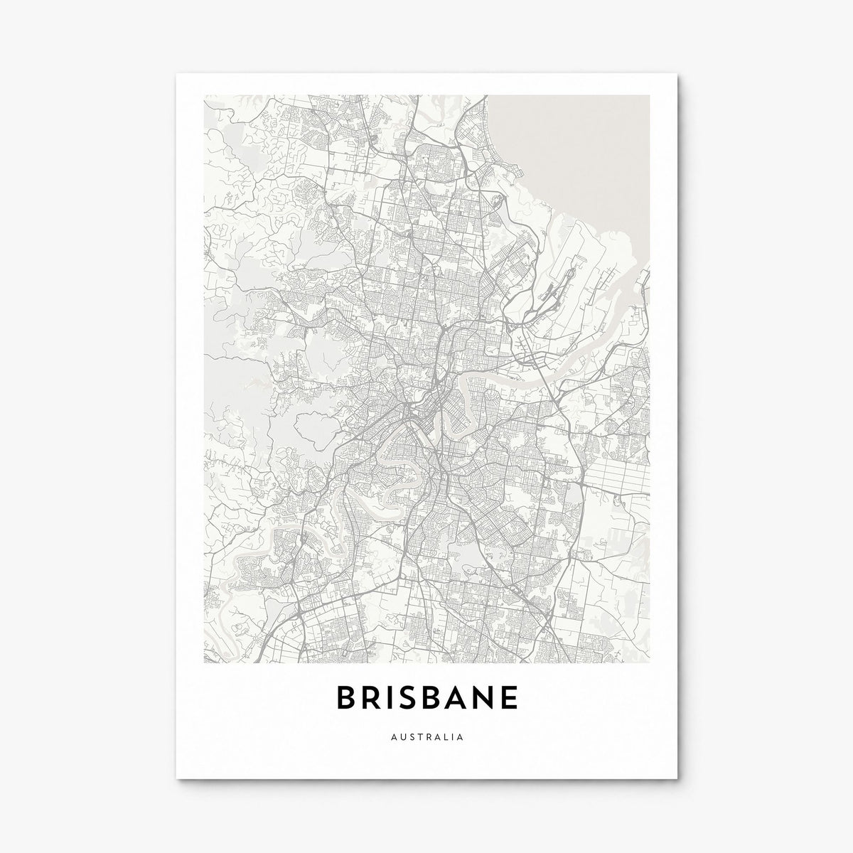 Brisbane Map Poster, print only (unframed)