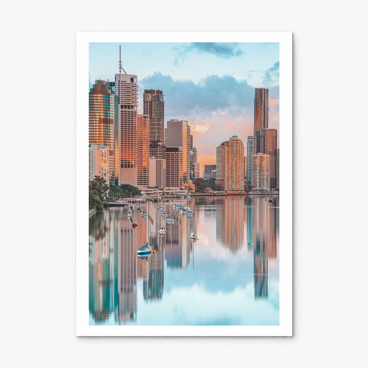 Brisbane Photo Poster, print only (unframed), white border
