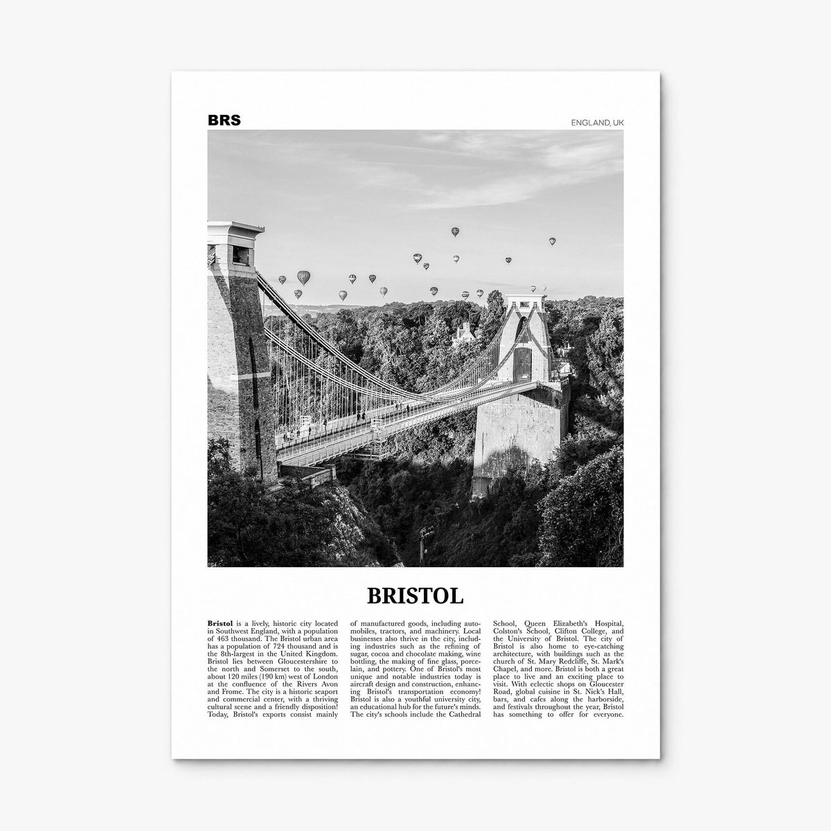 Bristol Newspaper No 1 Poster, print only (unframed)