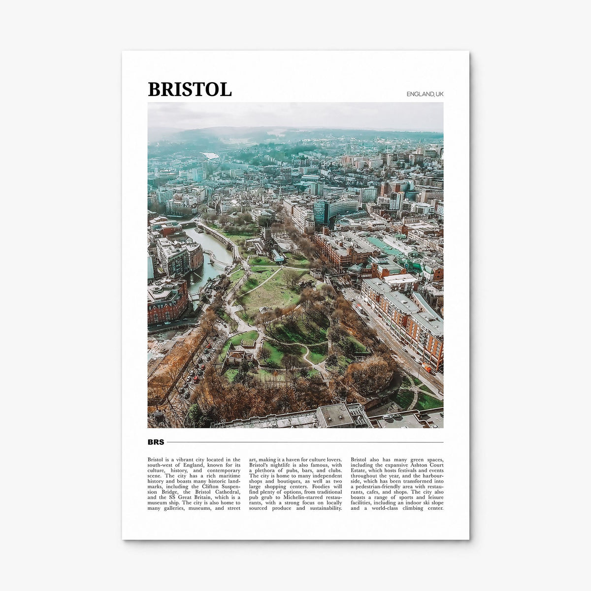 Bristol Travel Poster, print only (unframed)