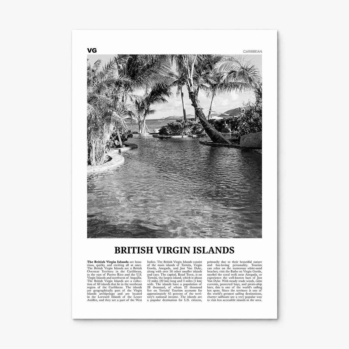 British Virgin Islands Newspaper Poster, print only (unframed)