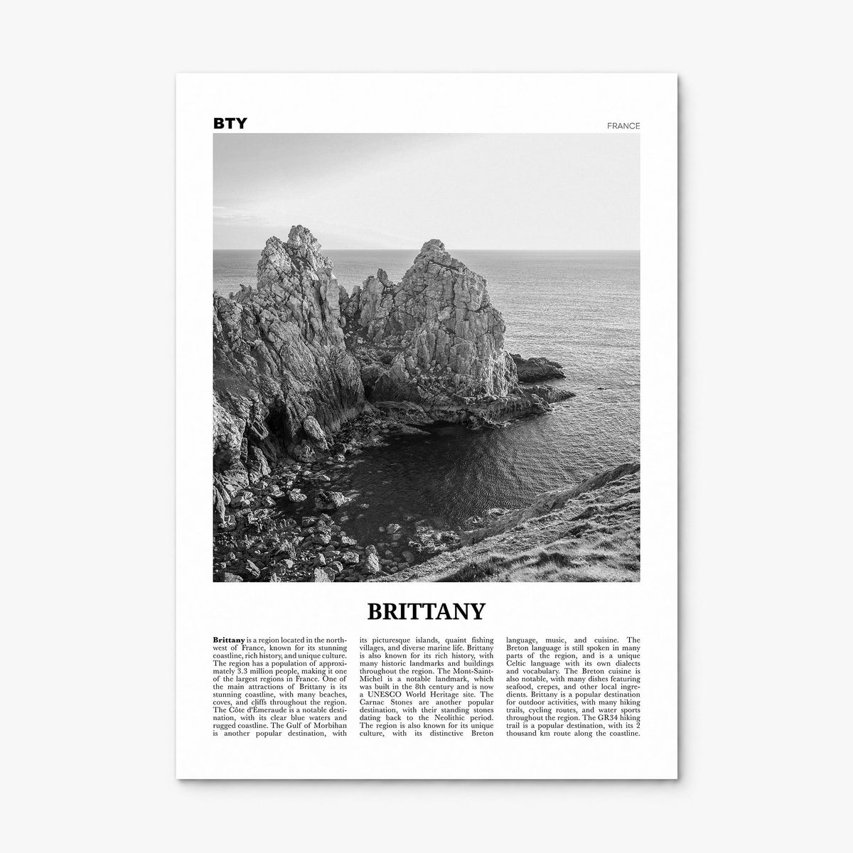 Brittany Newspaper Poster, print only (unframed)