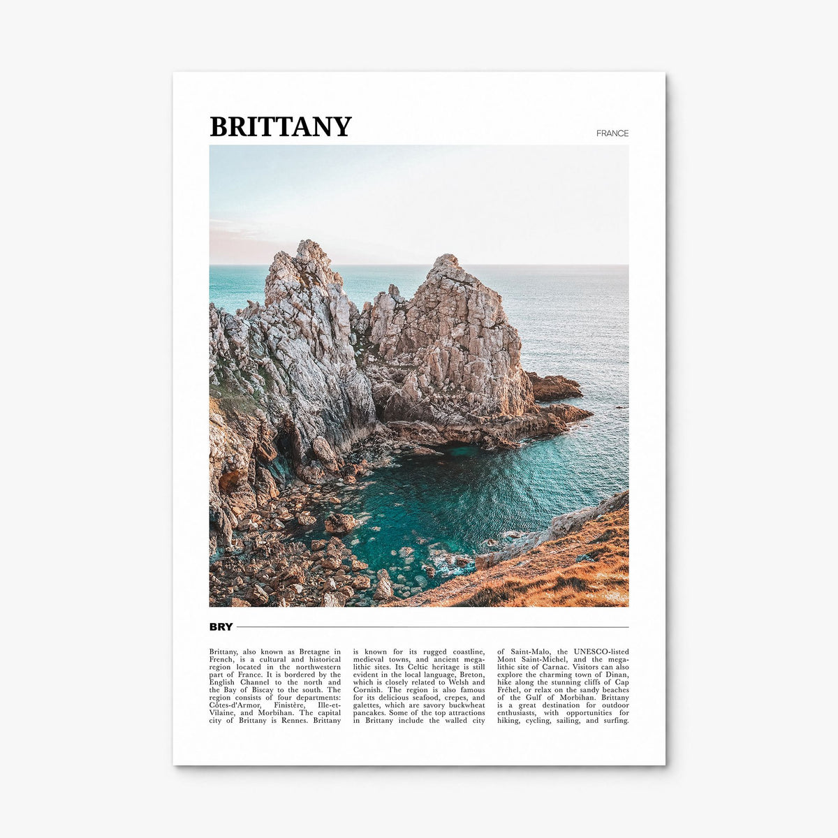 Brittany Travel Poster, print only (unframed)