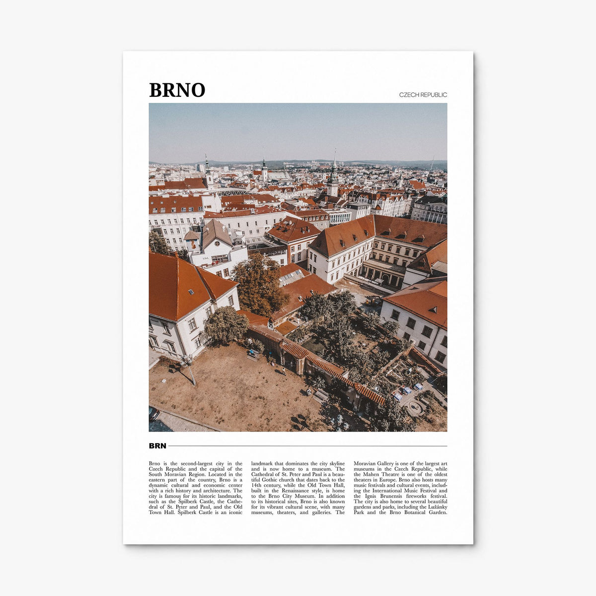 Brno Travel Poster, print only (unframed)