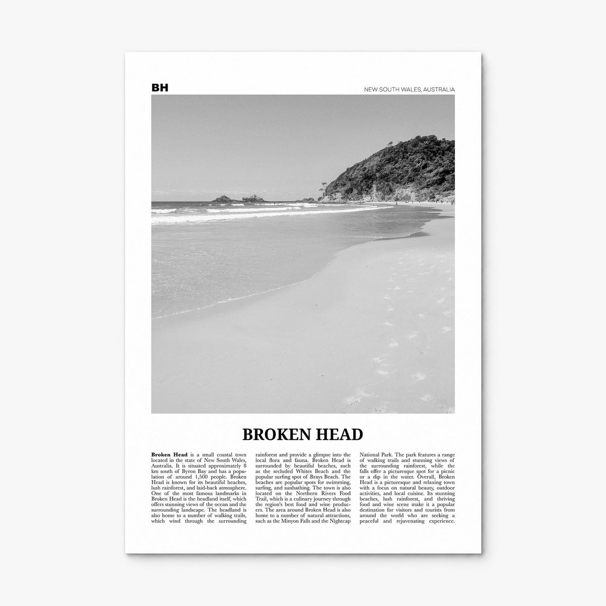 Broken Head Newspaper Poster, print only (unframed)
