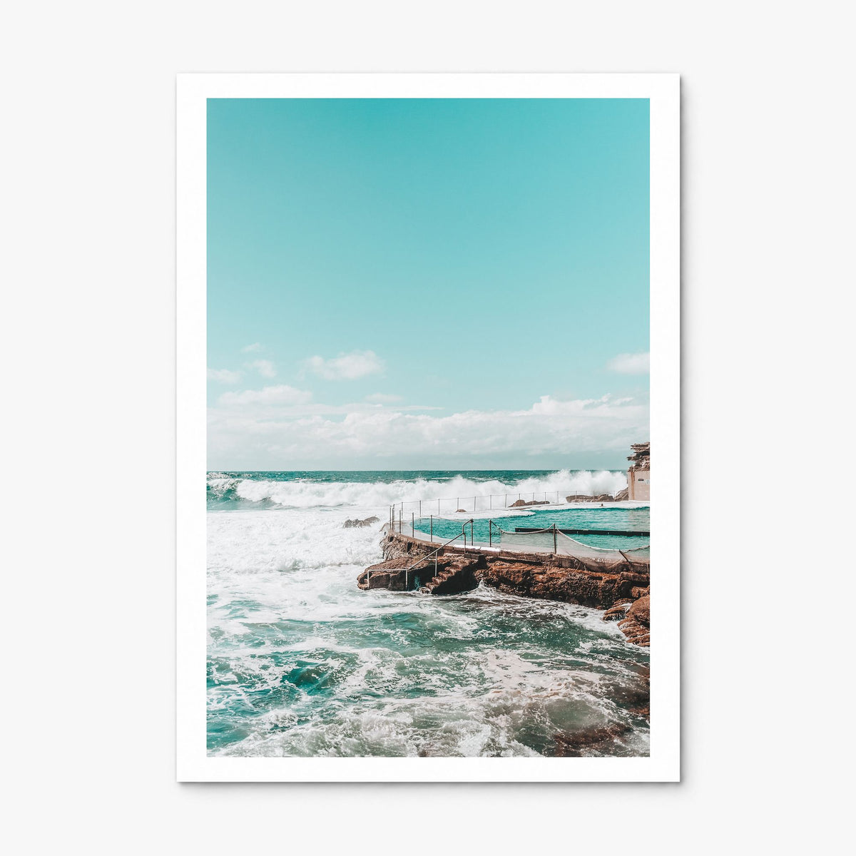 Bronte Beach Photo Poster, print only (unframed), white border