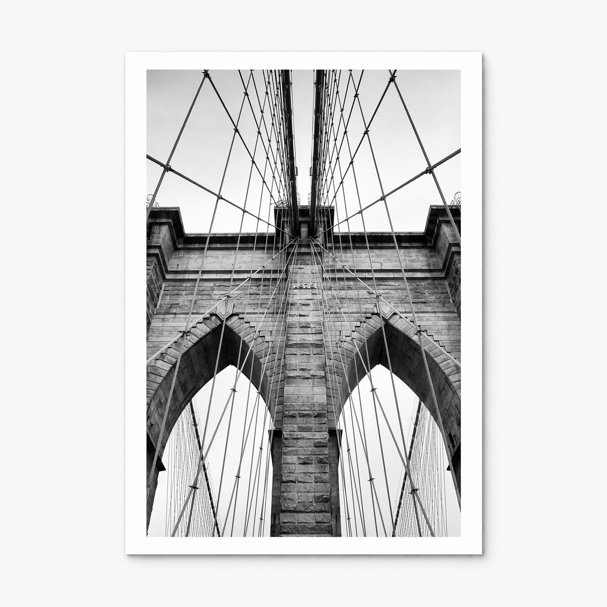 Brooklyn Bridge Photo Poster, print only (unframed), white border