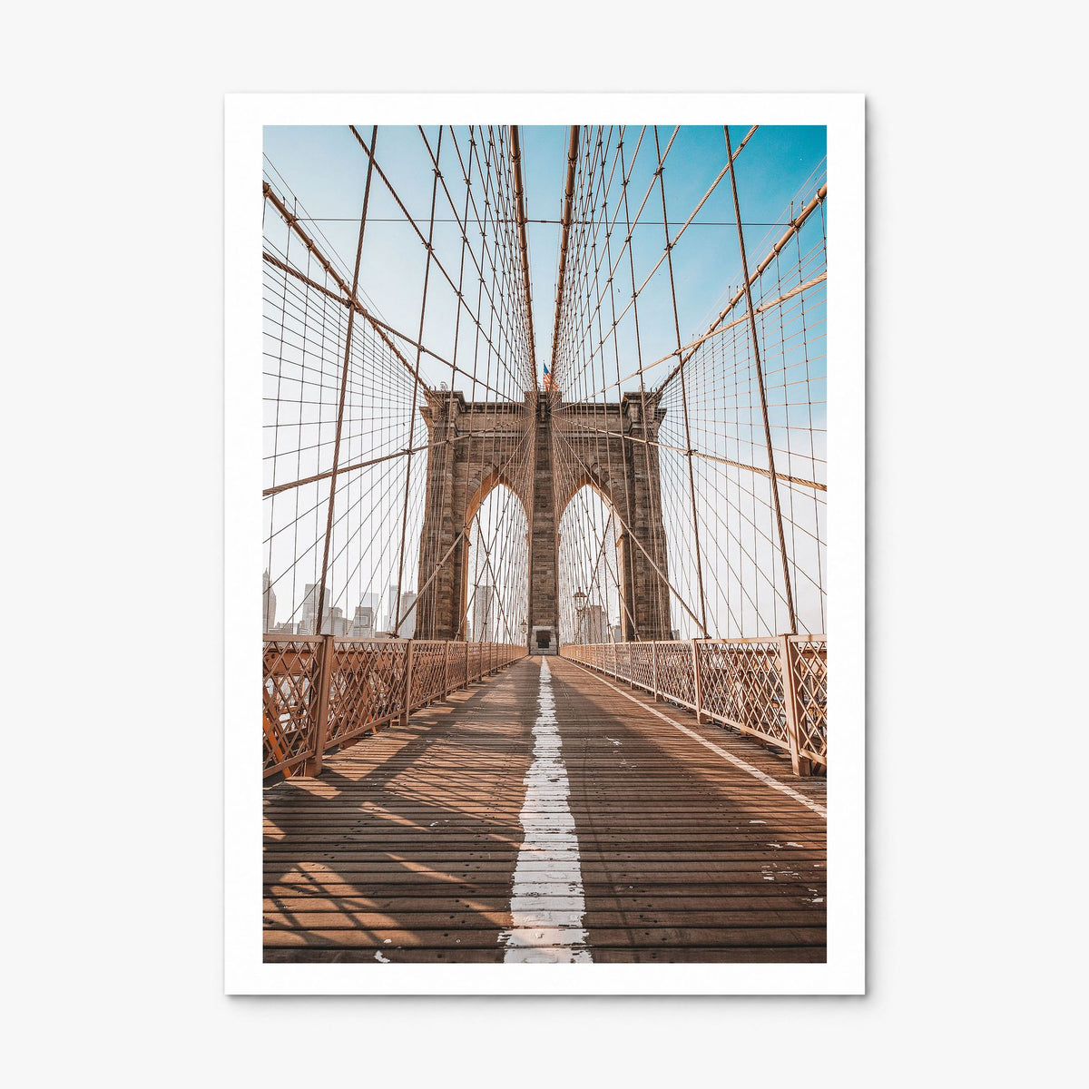Brooklyn Bridge Photo No 2 Poster, print only (unframed), white border