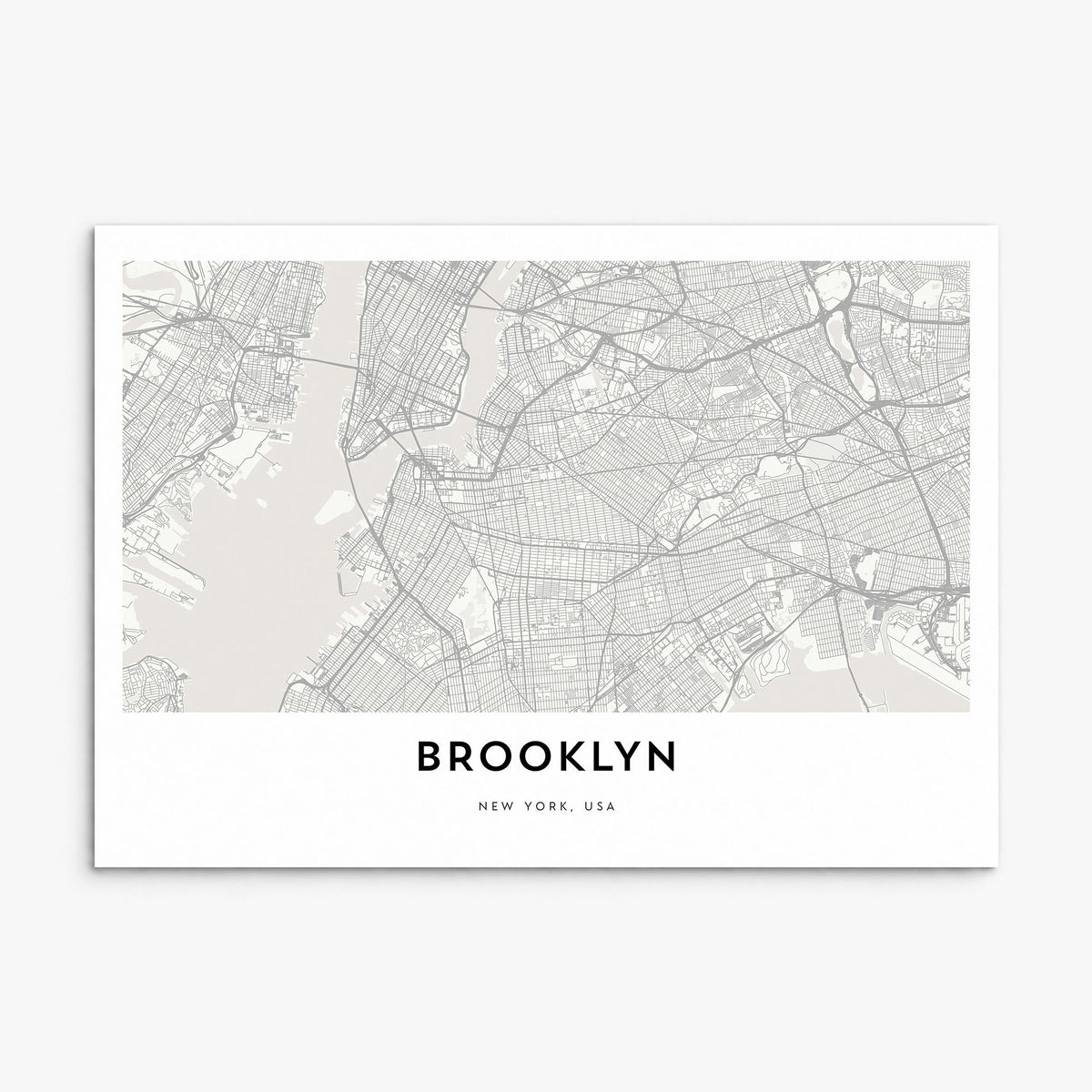 Brooklyn Map Poster, print only (unframed)
