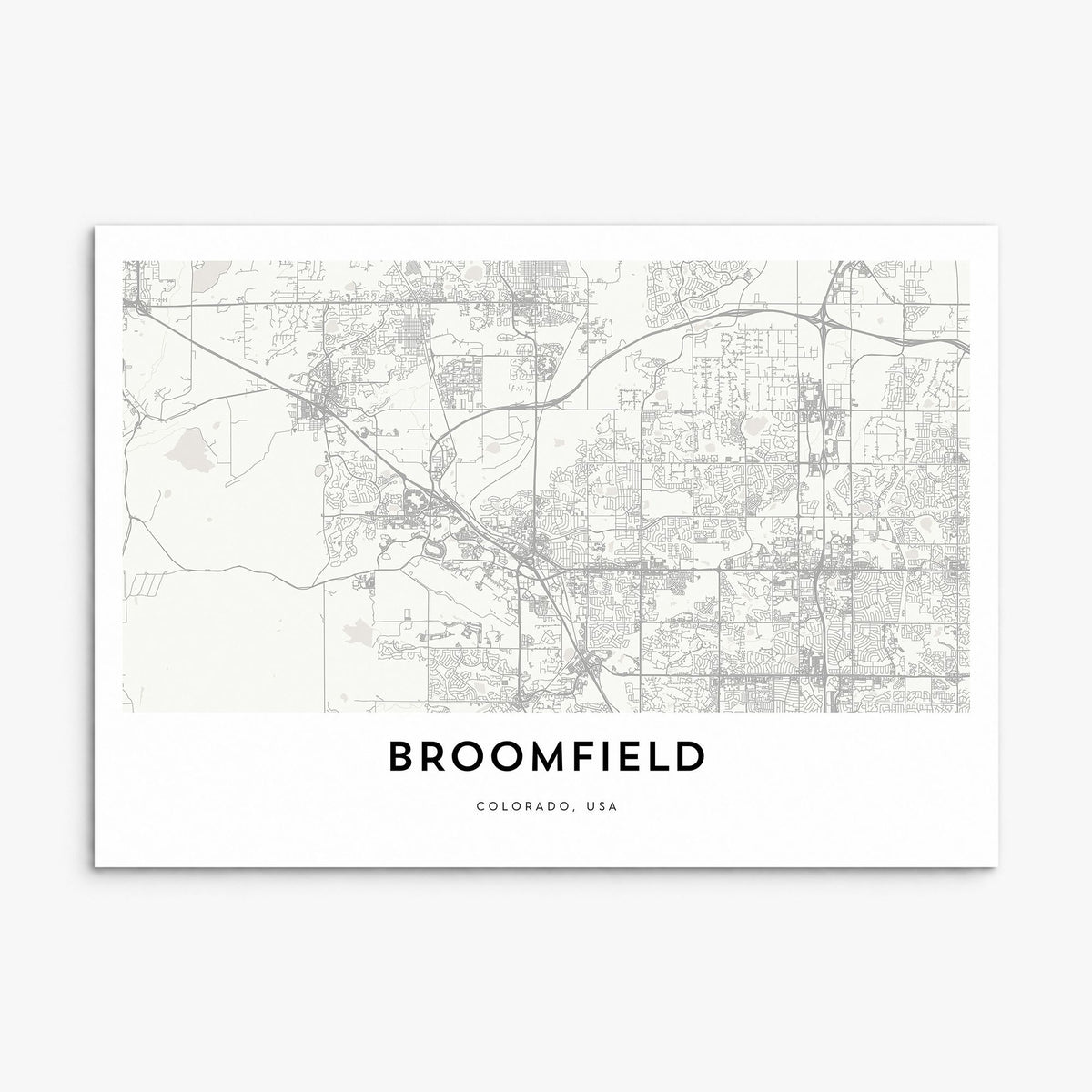 Broomfield Map Poster, print only (unframed)