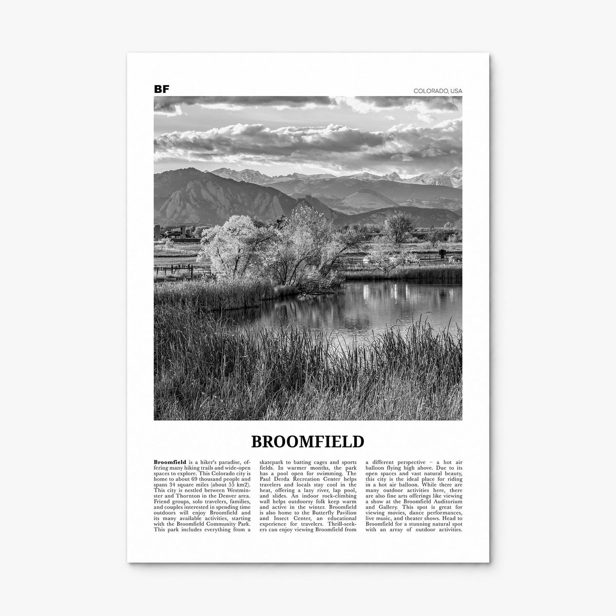 Broomfield Newspaper Poster, print only (unframed)