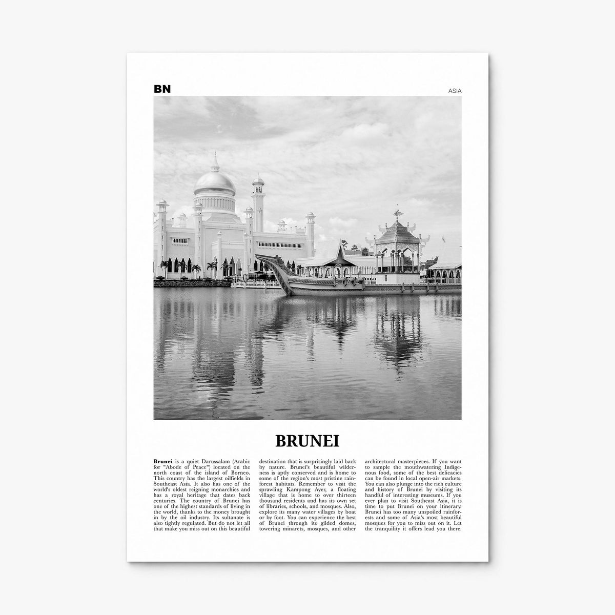 Brunei Newspaper Poster, print only (unframed)