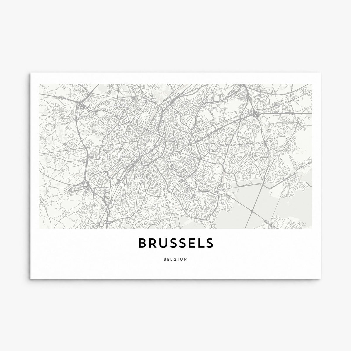 Brussels Map Poster, print only (unframed)