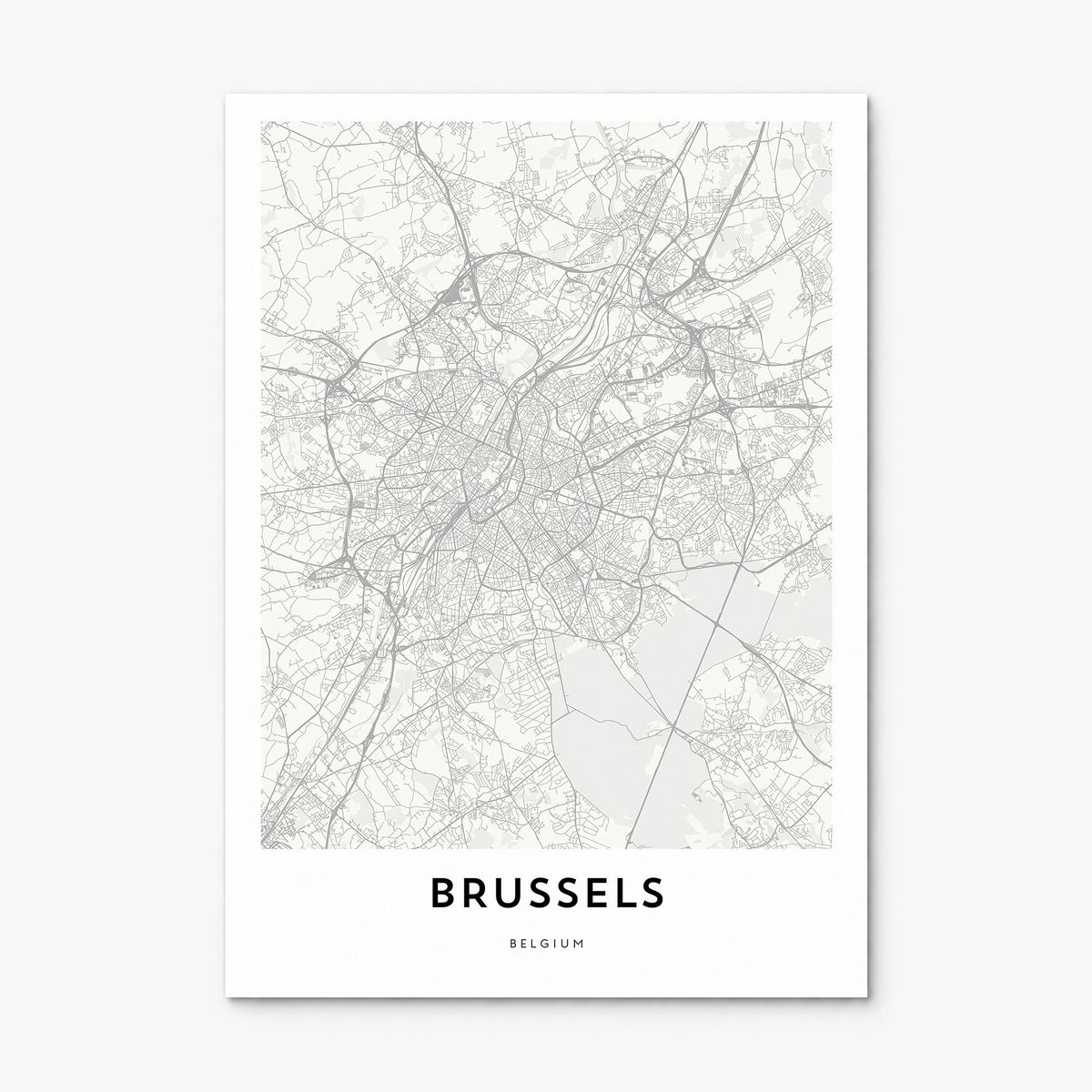 Brussels Map Poster, print only (unframed)