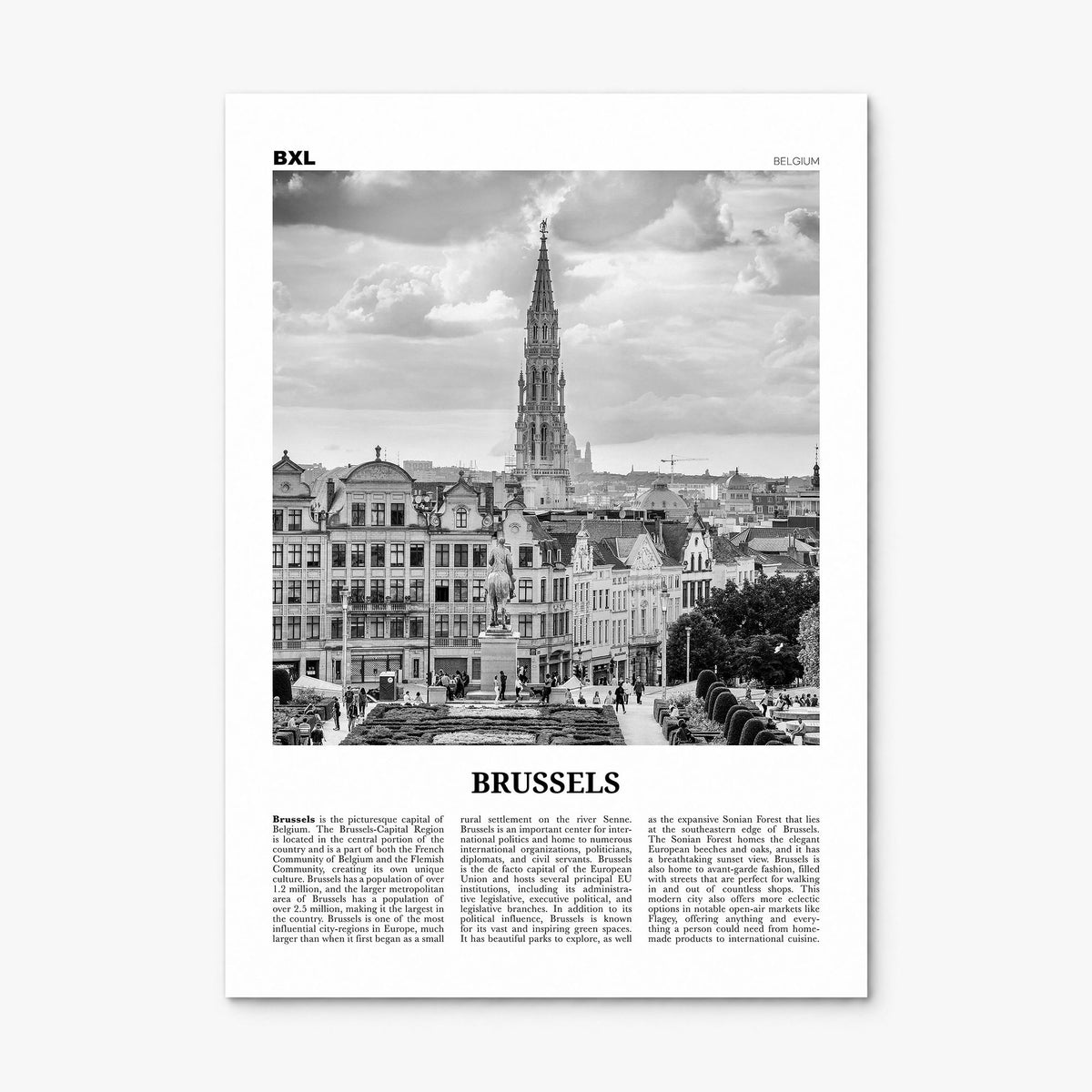 Brussels Newspaper Poster, print only (unframed)