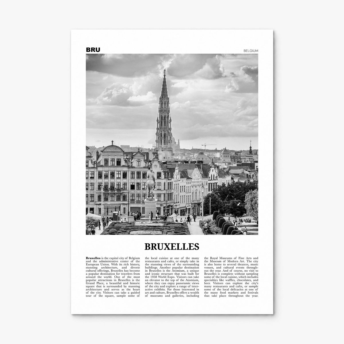 Bruxelles Newspaper Poster, print only (unframed)