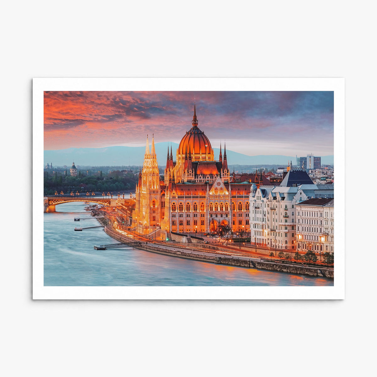 Budapest Photo Poster, print only (unframed), white border