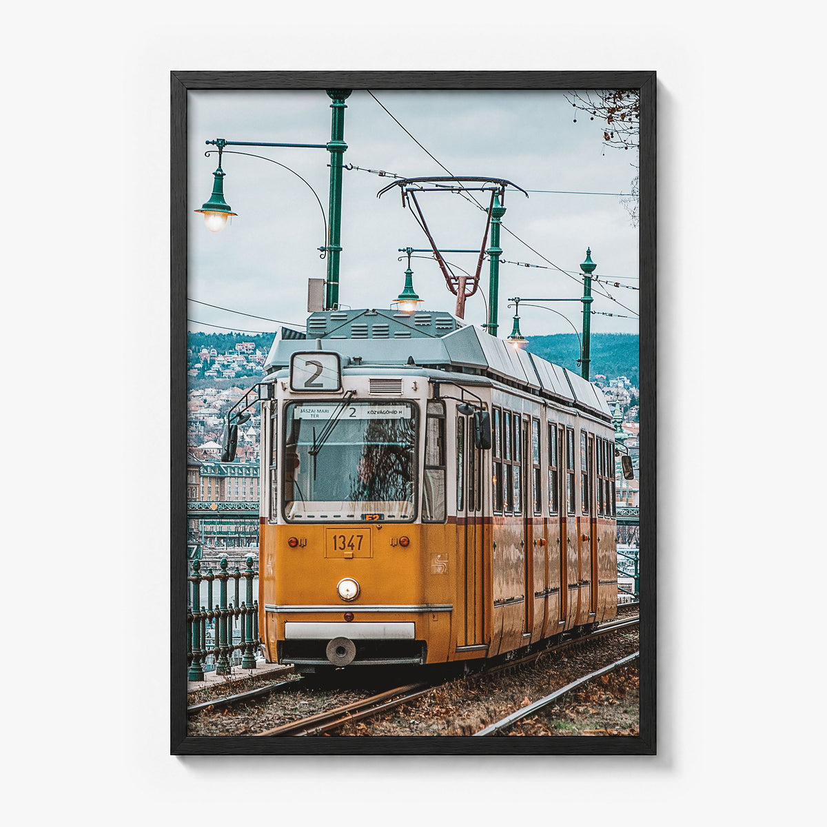 Budapest Photo No 3 Poster in a black wood frame, full image (no border)