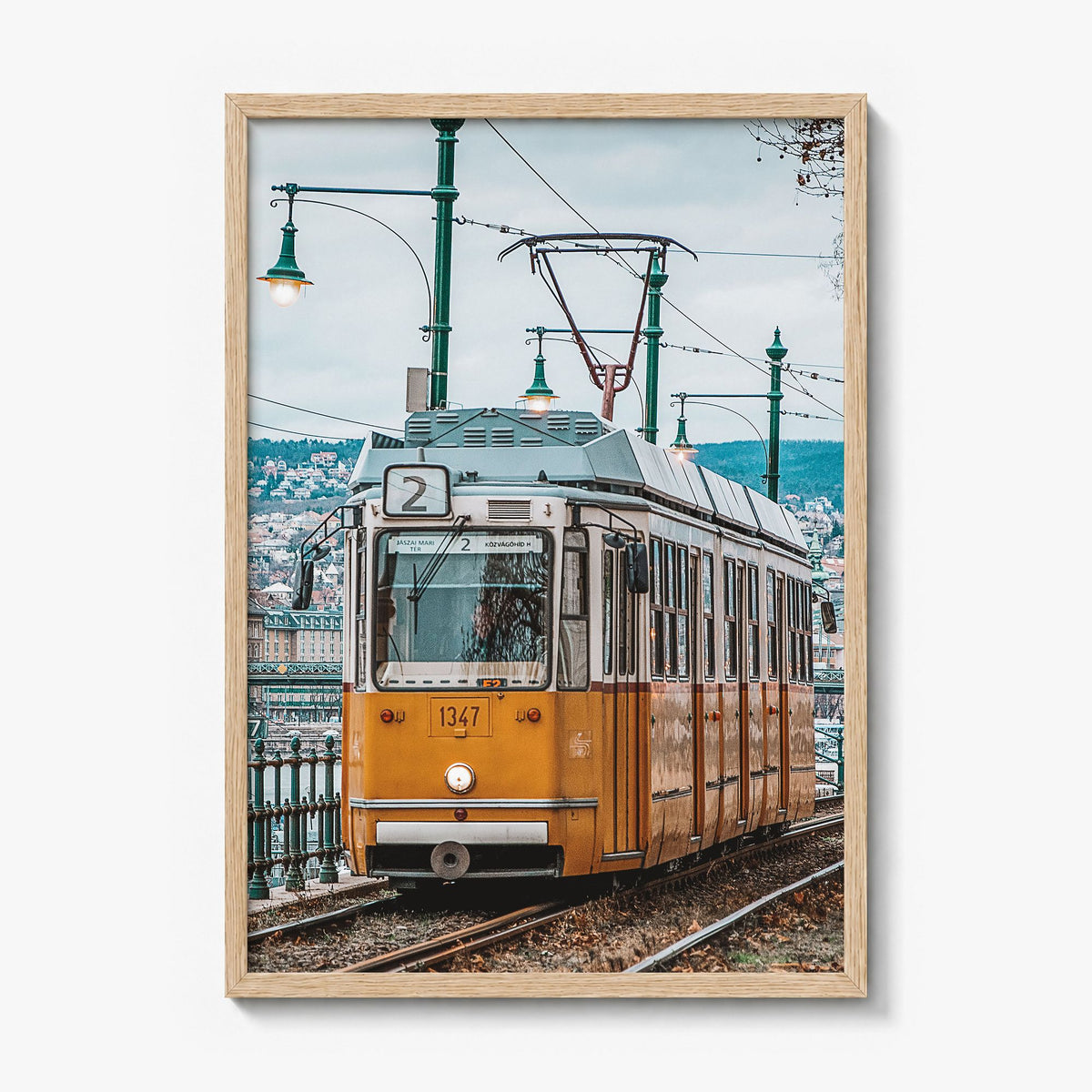 Budapest Photo No 3 Poster in a natural wood frame, full image (no border)
