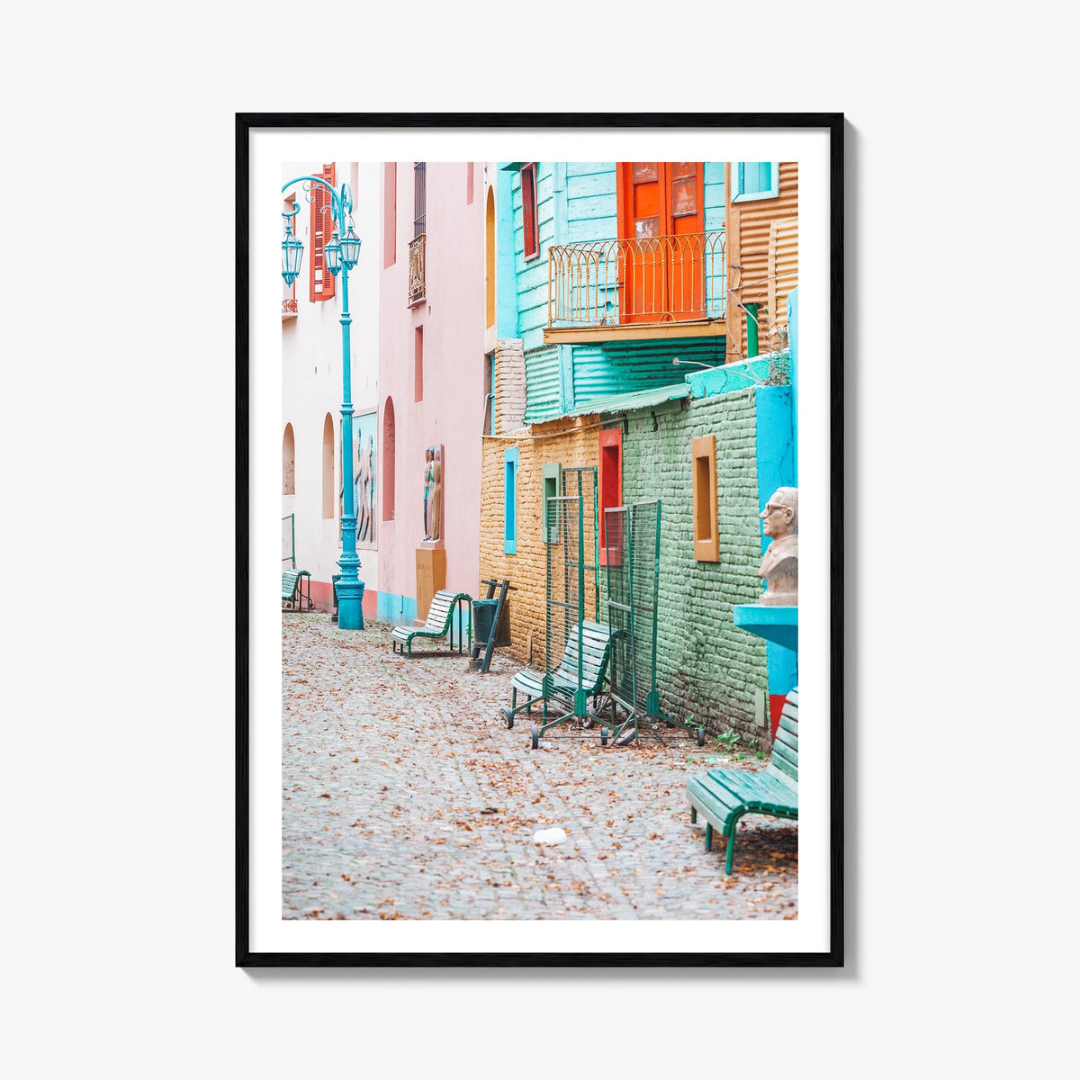 Buenos Aires no. 2 colorful photo poster of Argentina – vertical wall art, unframed print shown in interior mockup