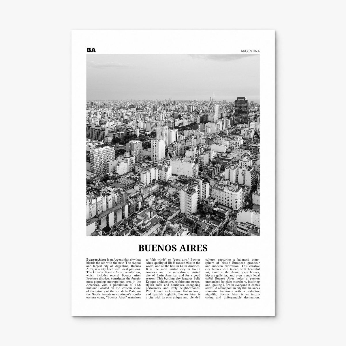 Buenos Aires Newspaper No 1 Poster, print only (unframed)