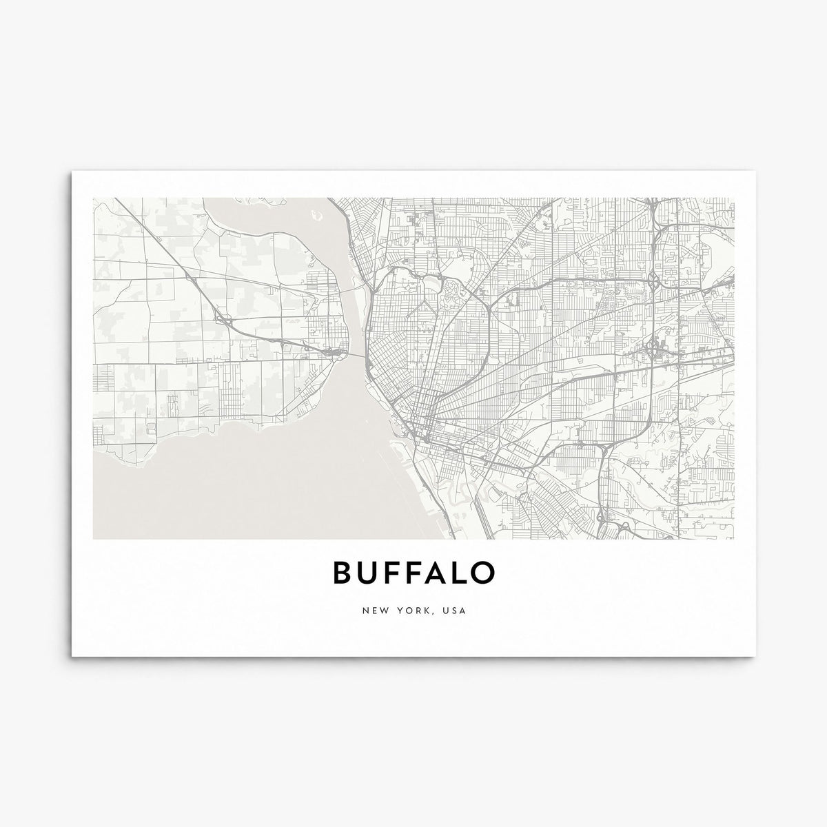 Buffalo Map Poster, print only (unframed)