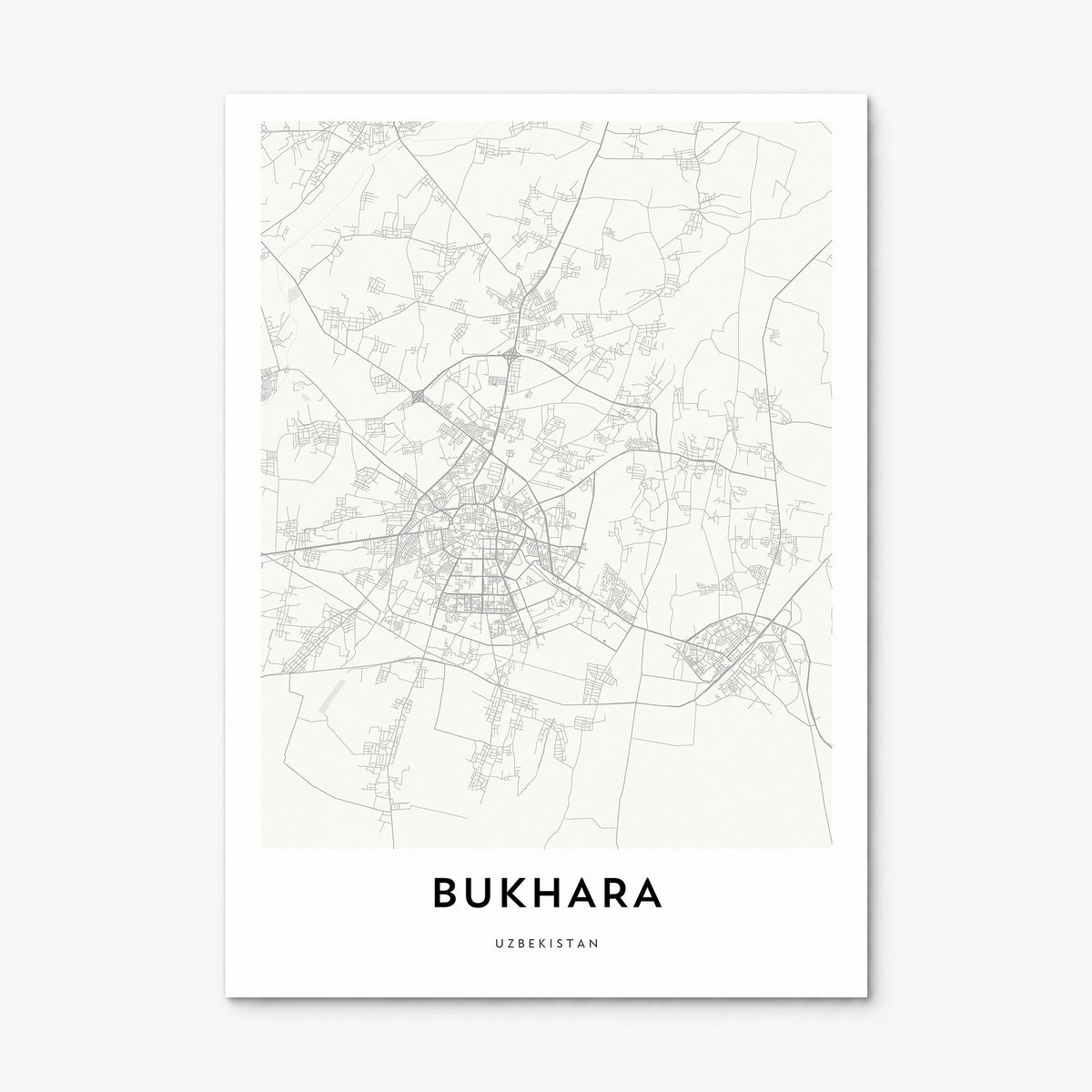 Bukhara Map Poster, print only (unframed)