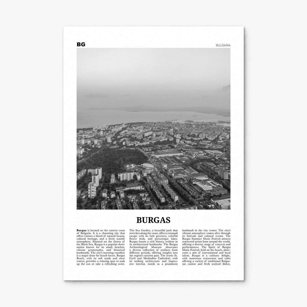 Burgas Newspaper Poster, print only (unframed)