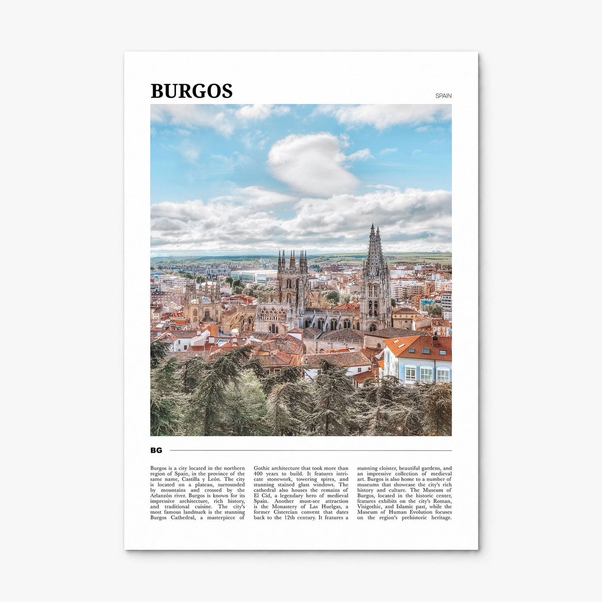 Burgos Travel Poster, print only (unframed)