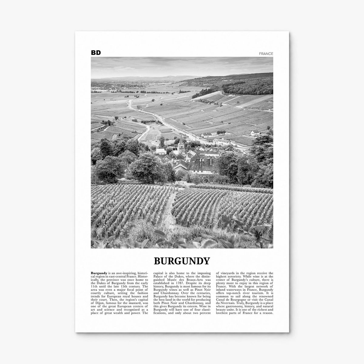 Burgundy Newspaper Poster, print only (unframed)