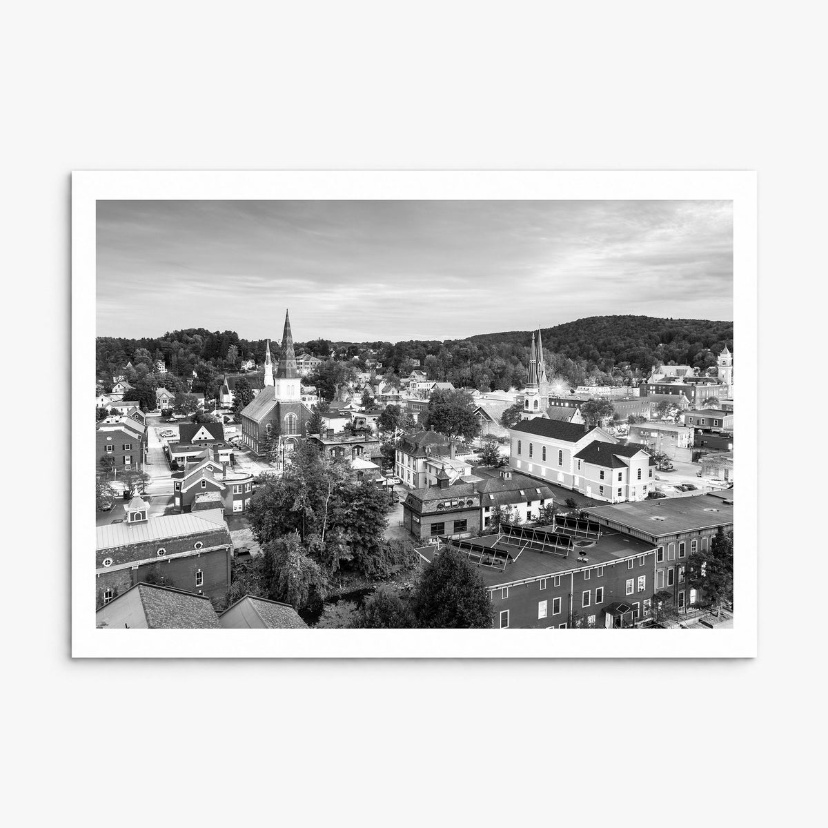 Burlington, Vermont Photo Poster, print only (unframed), white border