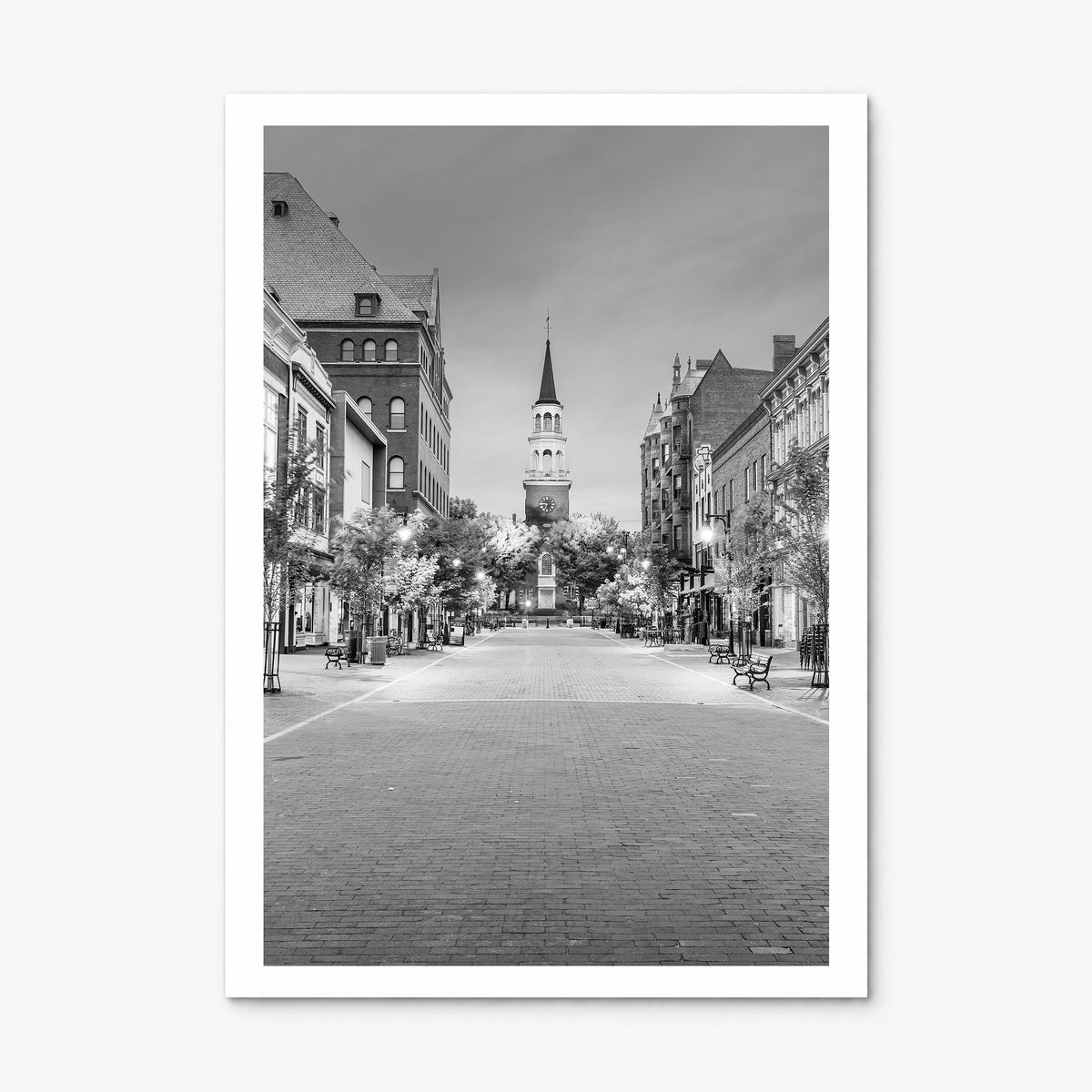 Burlington, Vermont Photo Poster, print only (unframed), white border