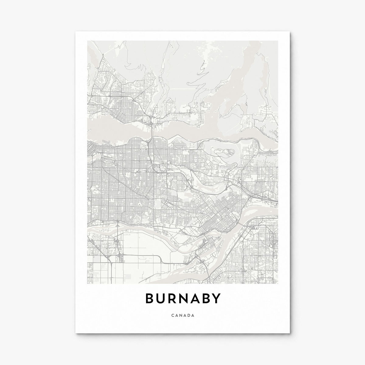 Burnaby Map Poster, print only (unframed)