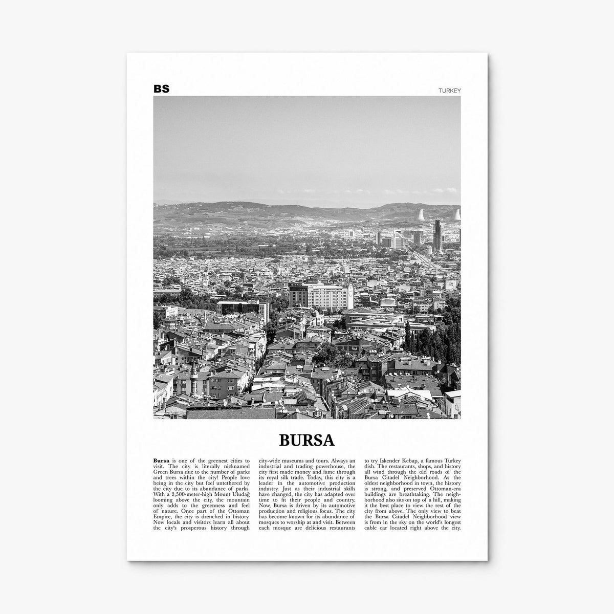Bursa Newspaper Poster, print only (unframed)