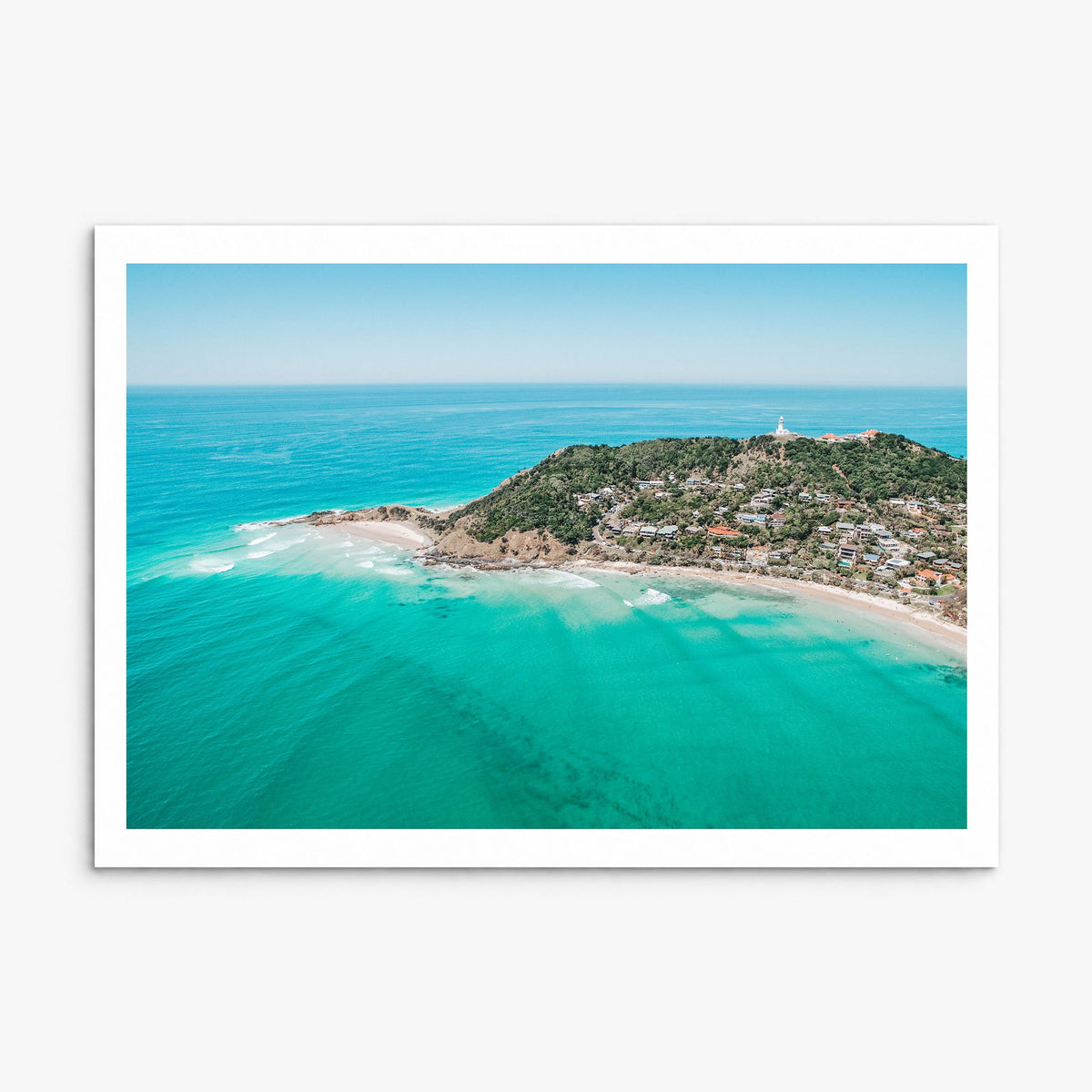 Byron Bay Photo Poster, print only (unframed), white border