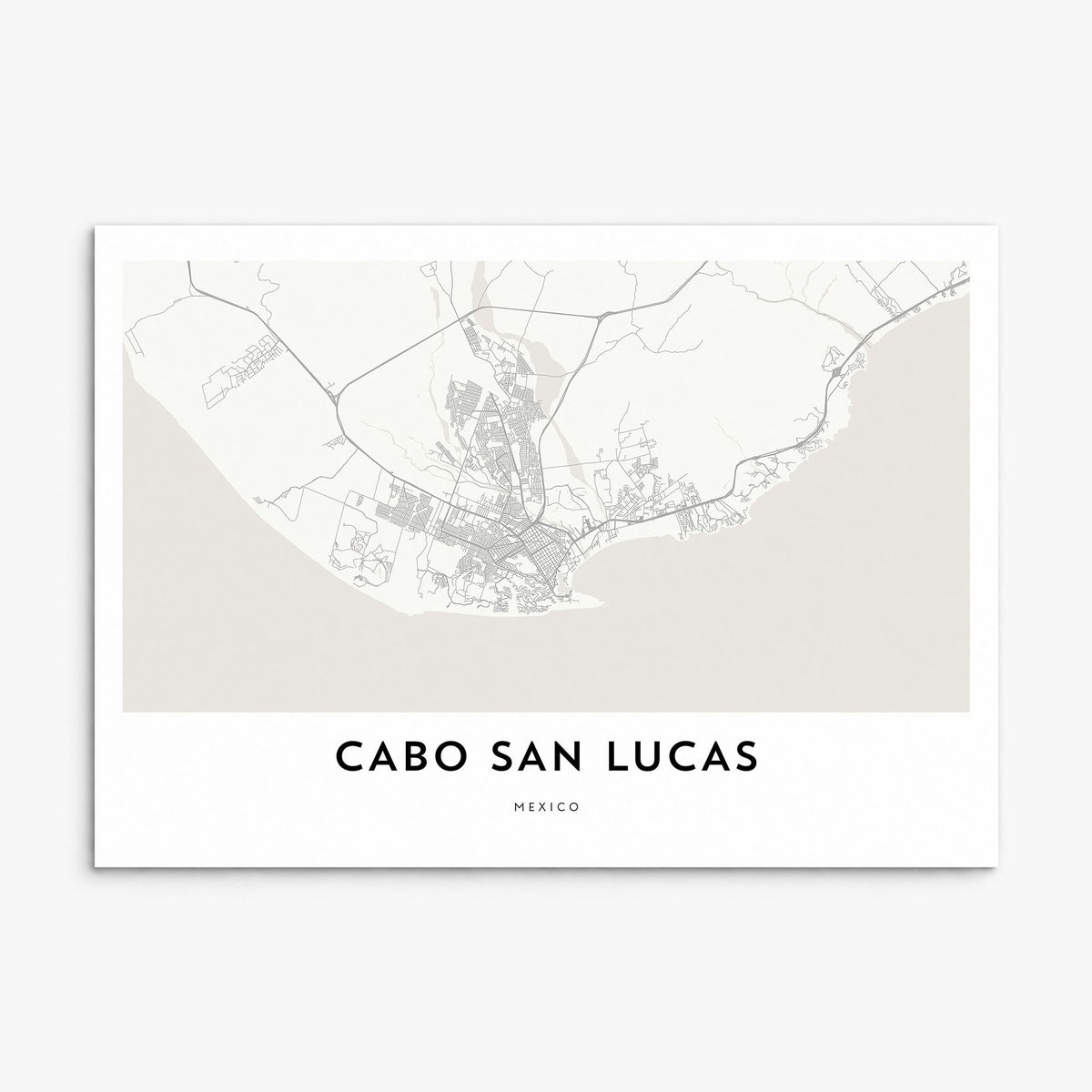 Cabo San Lucas Map Poster, print only (unframed)