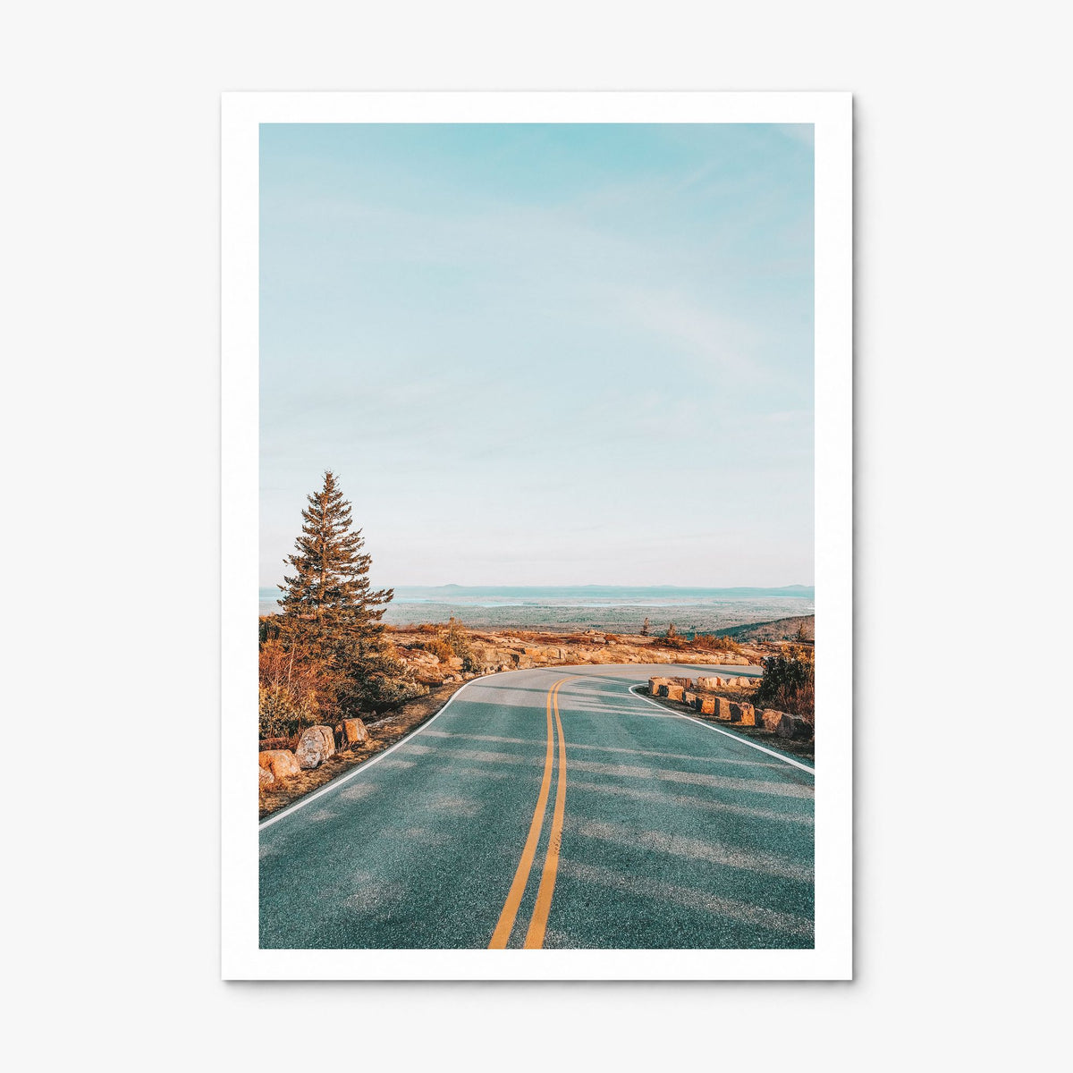 Cadillac Mountain Photo Poster, print only (unframed), white border