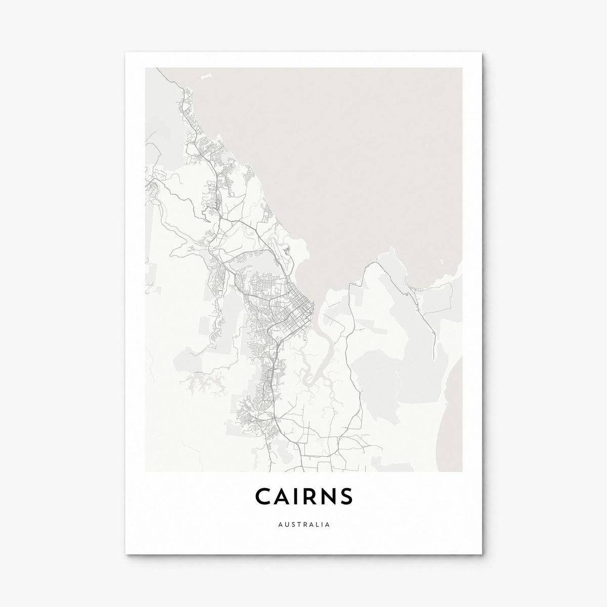 Cairns Map Poster, print only (unframed)