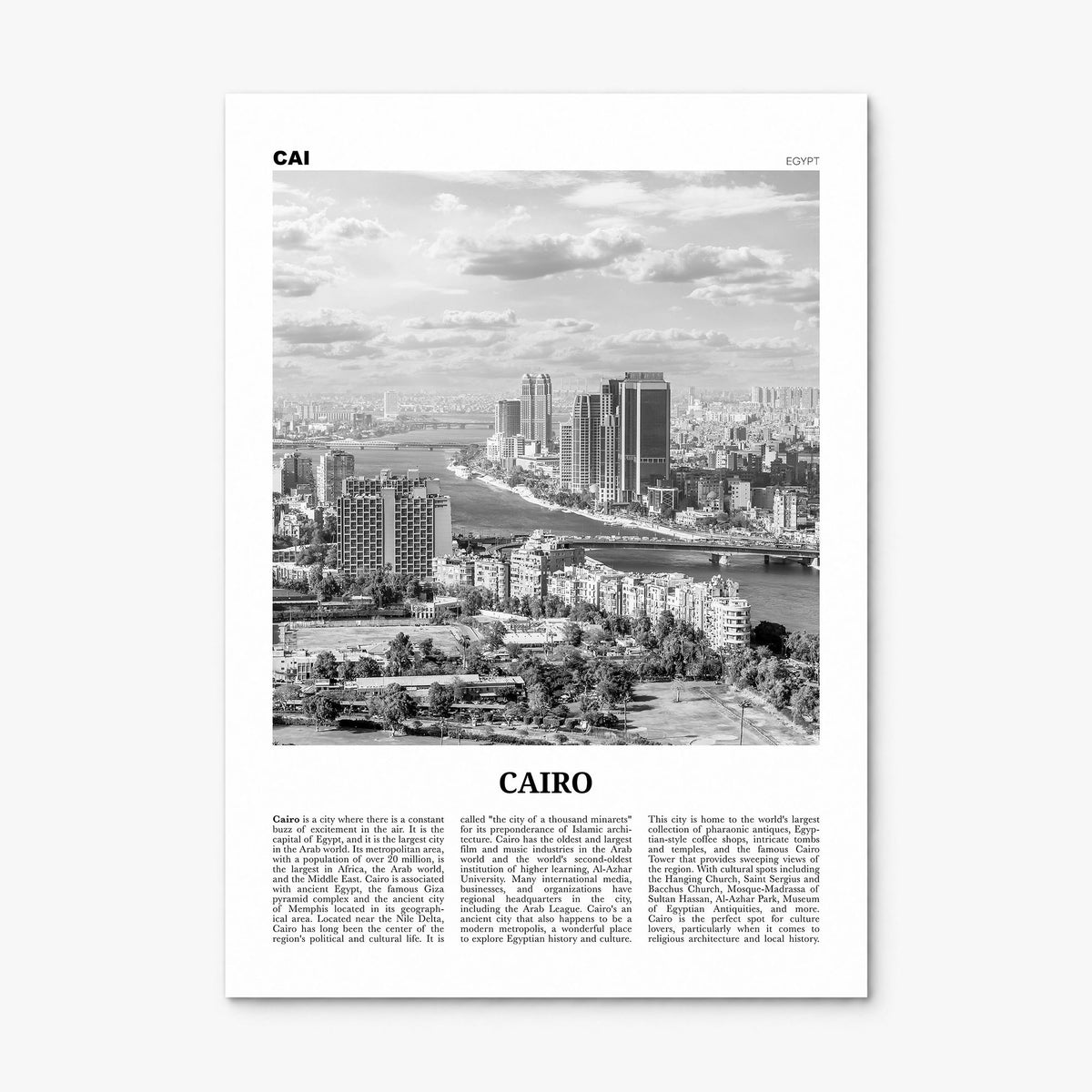 Cairo Newspaper No 1 Poster, print only (unframed)