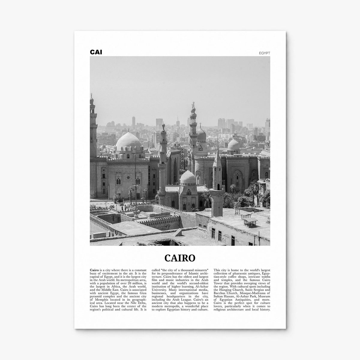 Cairo Newspaper No 2 Poster, print only (unframed)