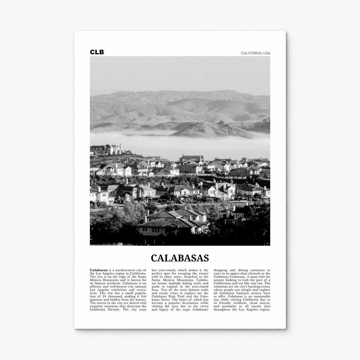 Calabasas Newspaper Poster, print only (unframed)