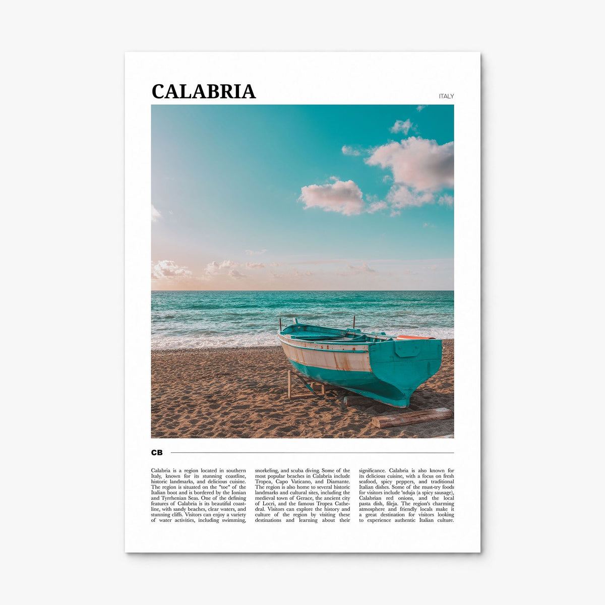 Calabria Travel No 1 Poster, print only (unframed)