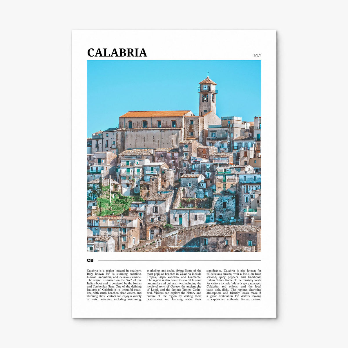 Calabria Travel No 2 Poster, print only (unframed)