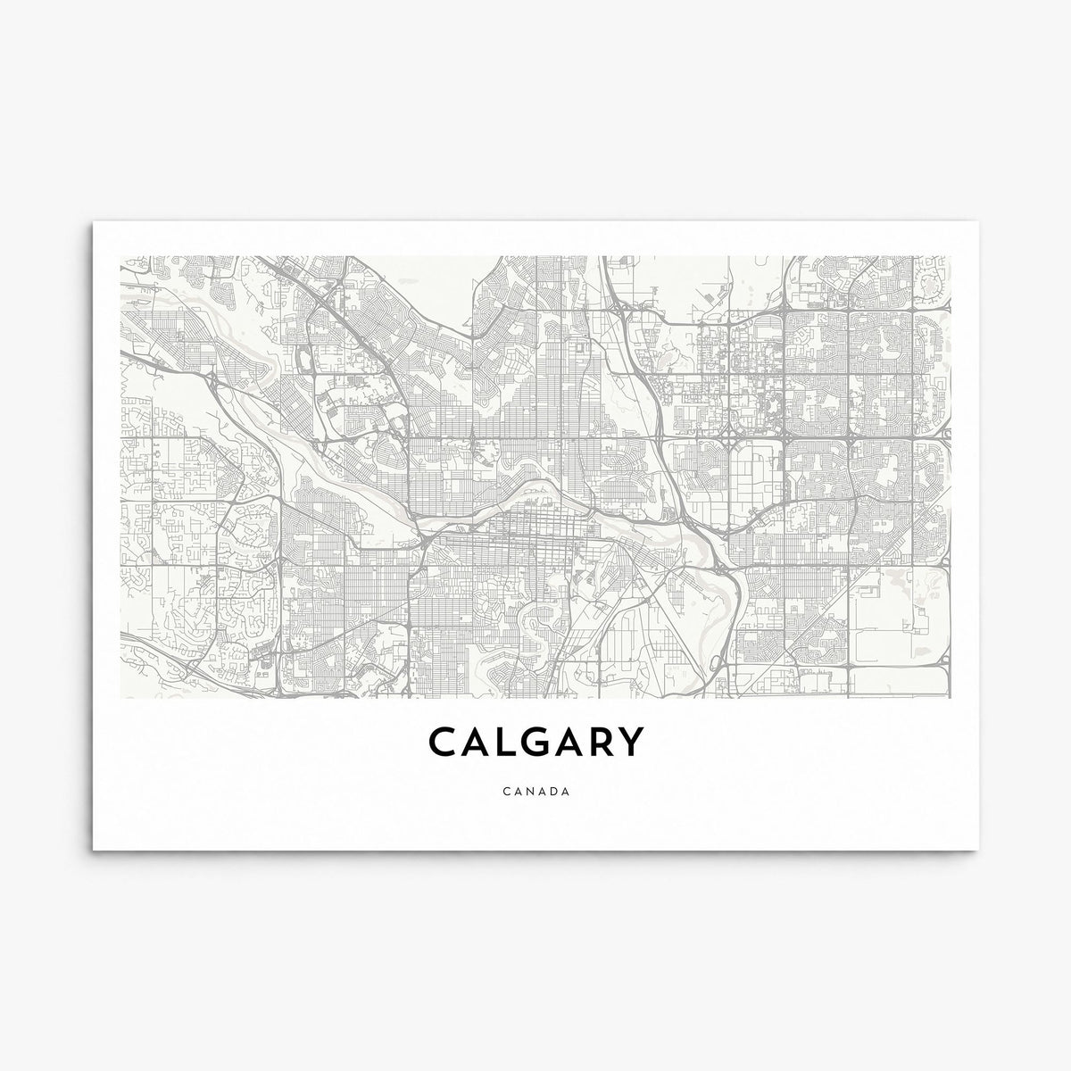 Calgary Map Poster, print only (unframed)