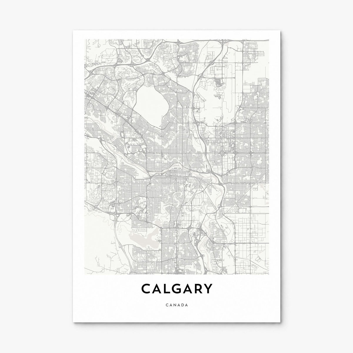 Calgary Map Poster, print only (unframed)
