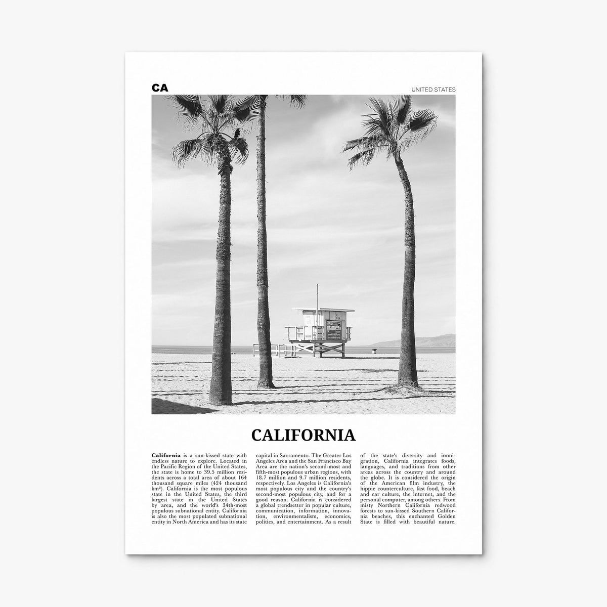California Newspaper No 2 Poster, print only (unframed)