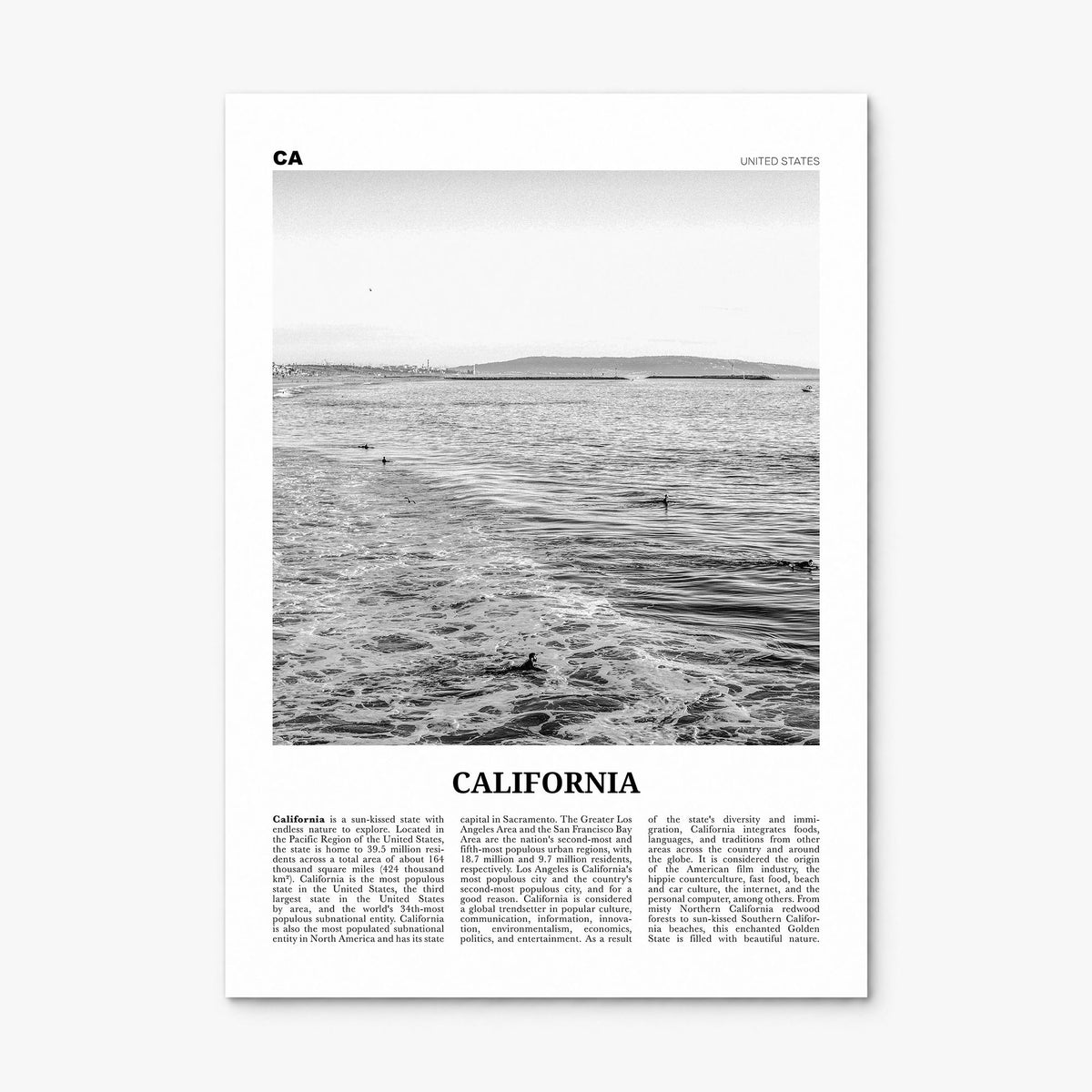 California Newspaper No 3 Poster, print only (unframed)