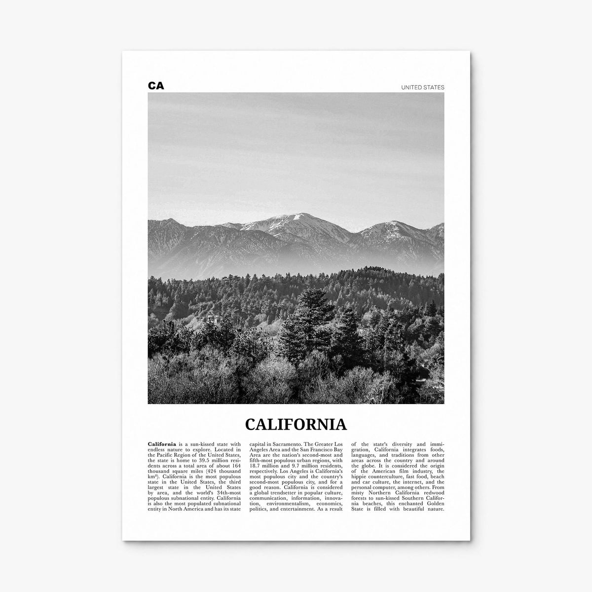 California Newspaper No 4 Poster, print only (unframed)